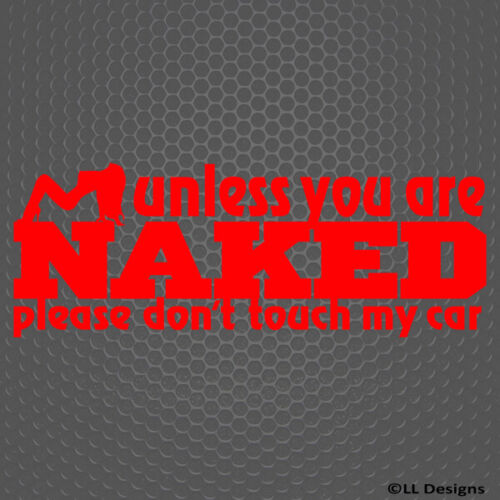 Unless You Are Naked Don't Touch My Car Show Vinyl Decal - Choose Color/Size - Picture 22 of 25
