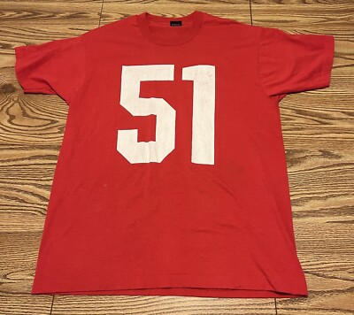 Screen Stars VTG T-Shirt Red  51 Still Havin Fun  Single Stitch Mens XL