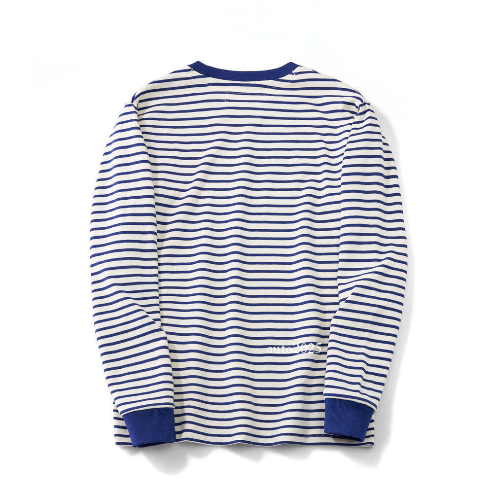 トップス unfil Vintage Cotton Jersey Breton Shirt Vintage Striped Shirt Mens Long Sleeve Breton Stripe T-shirt