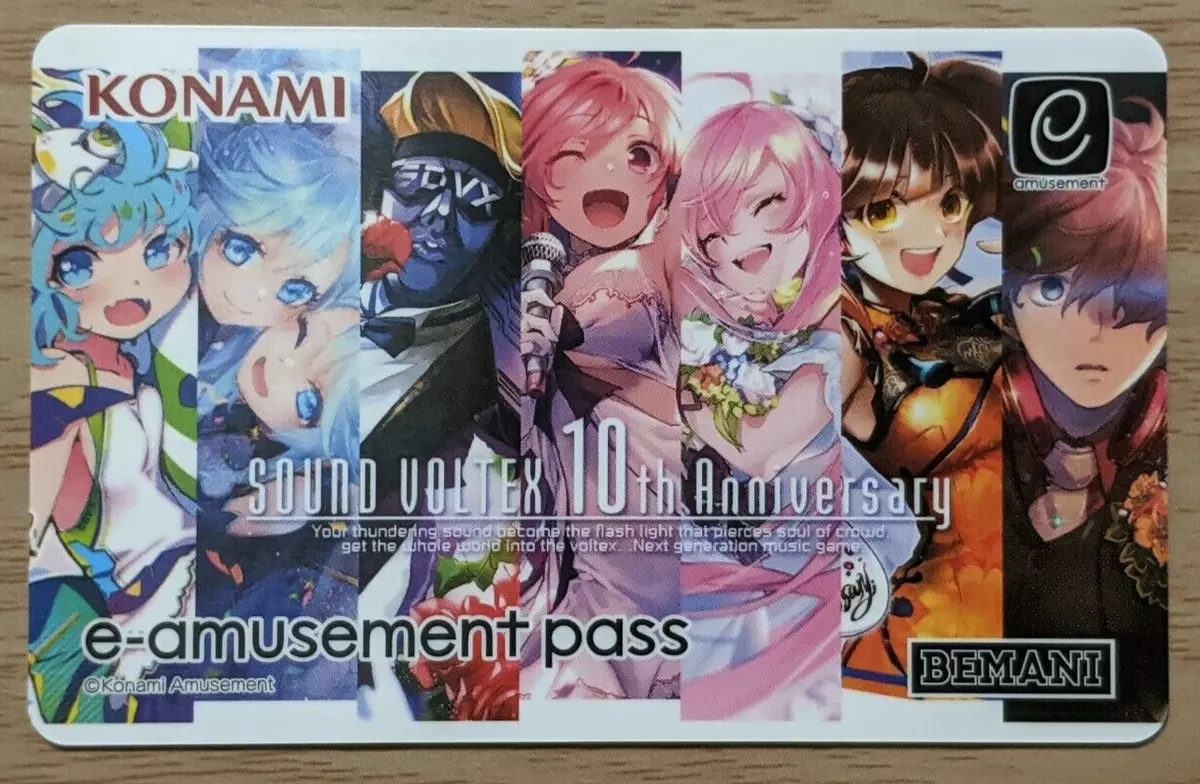 NEW Konami e-AMUSEMENT PASS Card Sound Voltex 10th Anniversary