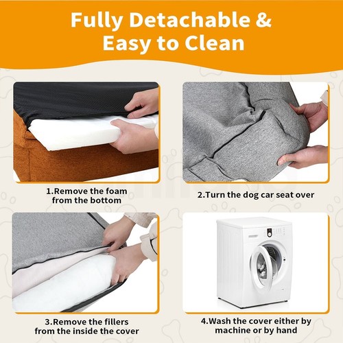 Pet Dog Calming Bed Cat Sofa Beds Removable Washable Mat Waterproof Linner Warm - Picture 275 of 462