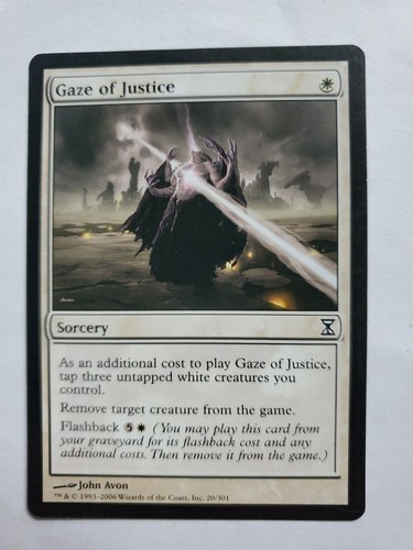 MTG Magic The Gathering Karte Gaze of Justice Sorcery White Time Spiral