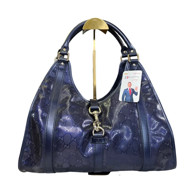 Gucci Joy Jackie Purple Guccissima Metallic Gold Limited Edition Shoulder Purse