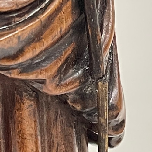 Antique Carved Wood Figures Bavarian Black Forest Peasants 19th century 39cm - Picture 7 of 9