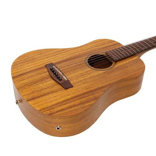 New Martinez Babe Traveller Mini Acoustic-Electric Guitar w Built-In Tuner (Koa) - Picture 6 of 9