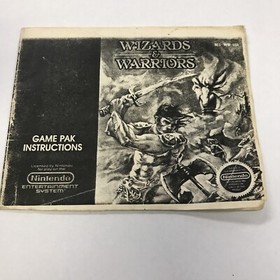 Wizards and Warriors NES Nintendo Cart and Rental Photocopied Book -- S2G --