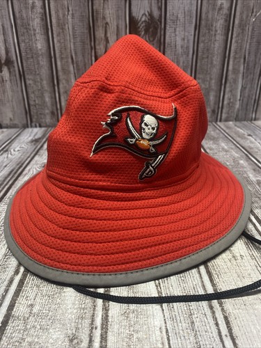 Tampa Bay Buccaneers New Era Bucket Hat Red Grey Trim OSFM