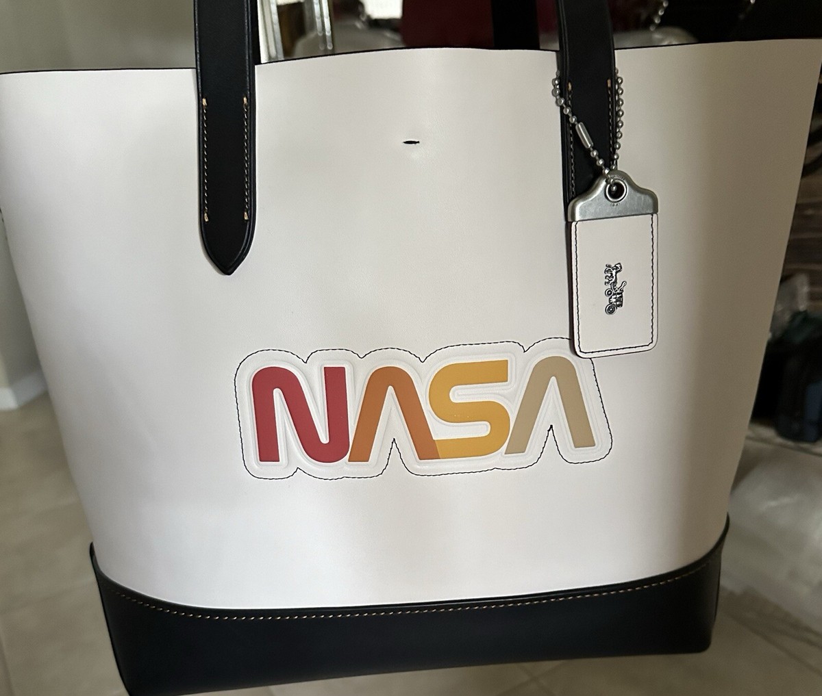 COACH 1941 GOTHAM LIMITED EDITION NASA SPACE BLACK/MULTI XL TOTE
