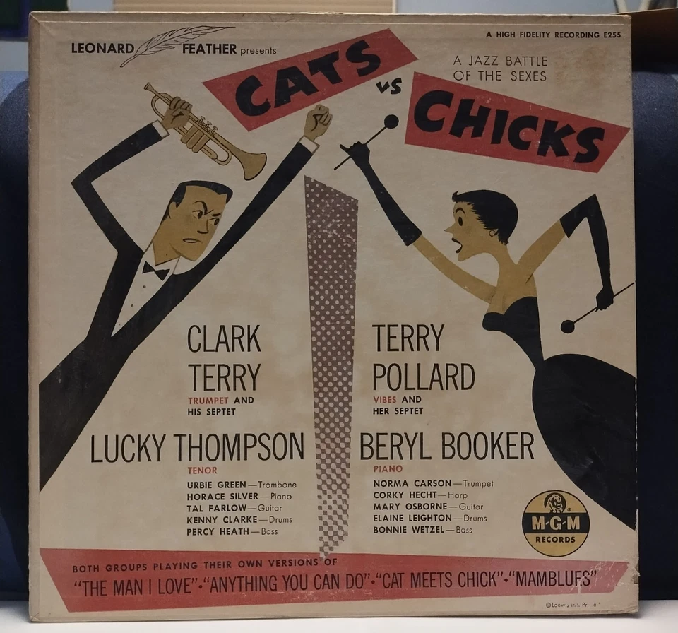 CLARK TERRY-TERRY POLLARD Cats vs Chicks SCARCE 1954 DG MGM 10" LP Horace Silver Foto 2 de 4