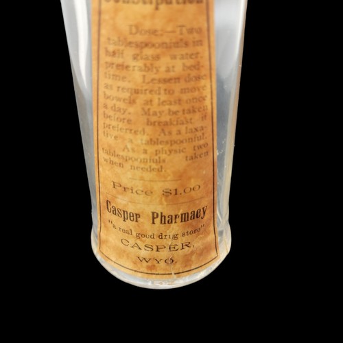 Antique 1910's Casper Wyoming Advertising Jar 333 Constipation Tonic Apothecary - Picture 3 of 7