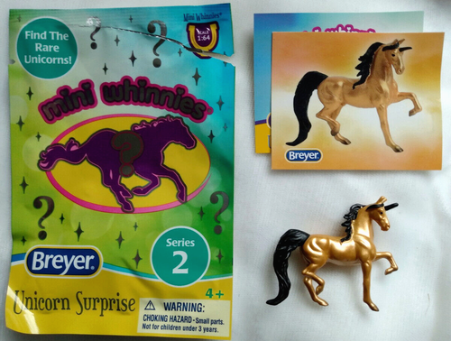 Breyer Mini Whinnies Einhorn Überraschung. Serie 2. Pyrit. Mini Kalliope.