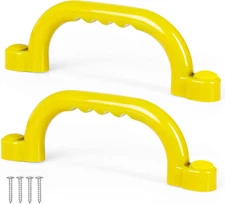 Playground Safety Handles - Outdoor Yellow Grab Handle Bars, Plastic Tree House 