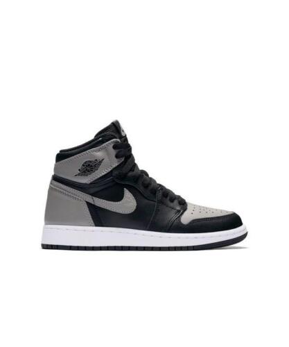 Nike Air Jordan Retro 1 OG Negro Gris 555088 013 Gris Hombres y Niños GS BG | eBay