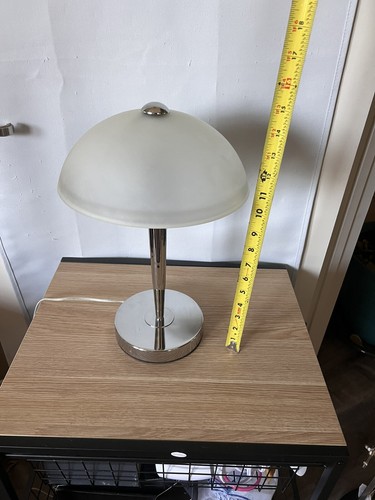 Lampenschirm Chrom matt Art Deco Lampe funktionstüchtig - Bild 10 von 13