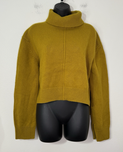 DONNA KARAN Black Label Cashmere Sweater Relaxed Crop Stretch Cowl Neck Luxury - Picture 3 of 15