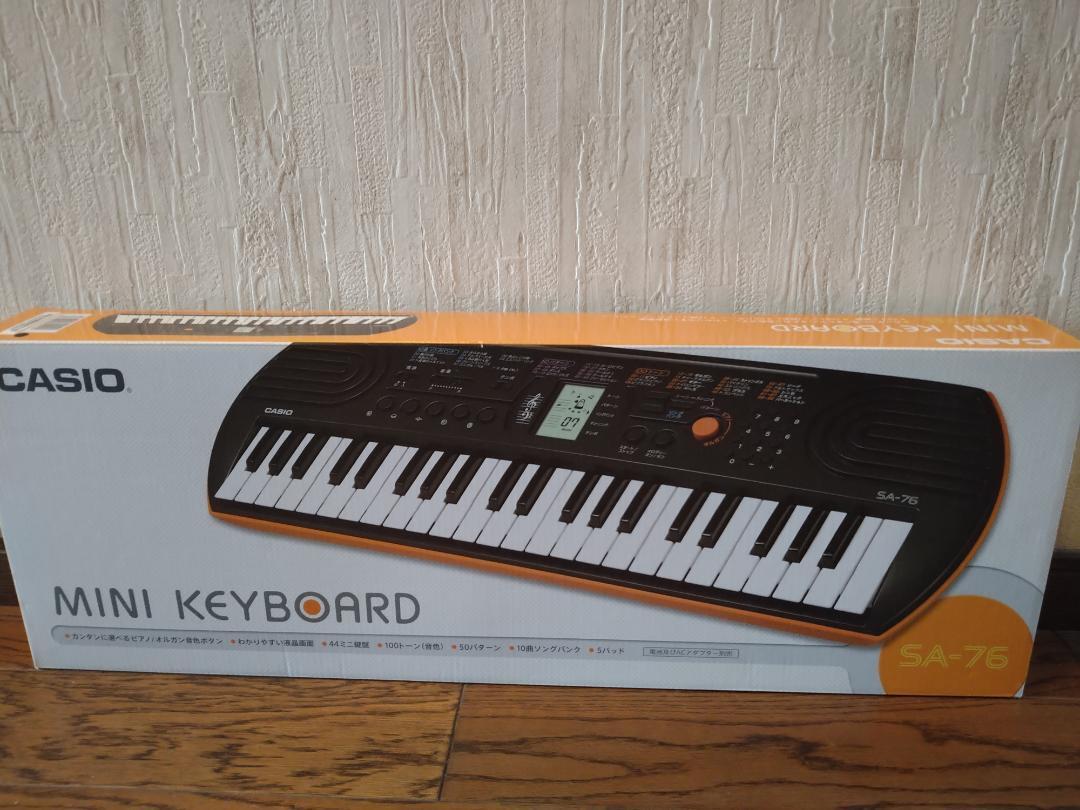 Casio Mini Keyboard SA-76 44 key Black & Orange Electronic