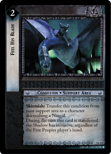 LOTR CCG 1x  Feel His Blade - 7R177 - Foil Moderate Play The Return of the King
