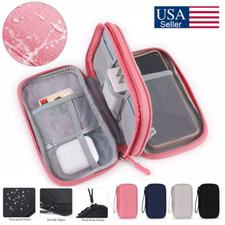 Travel Organizer Bag Cable Storage Pouch Case Portable Waterproof Double Layers