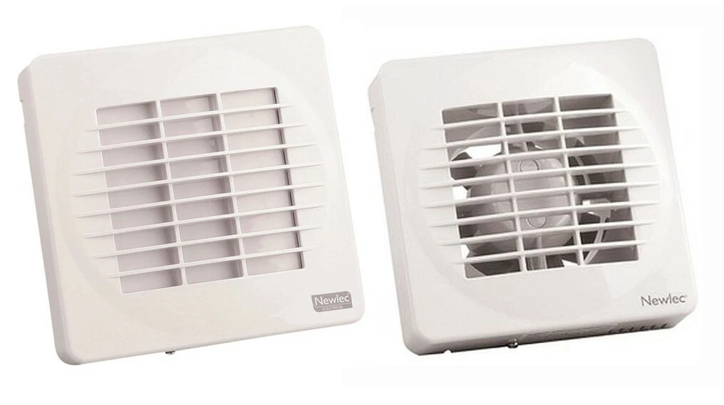 Bathroom Extractor Fan 6u0026#034; Square for 4u0026#034; Duct - Newlec NL880 Range  - N880TS etc | eBay