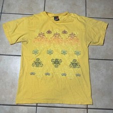 Vintage 90s Disney Mickey Unlimited Yellow Floral Rainbow Design Tee Mens Medium