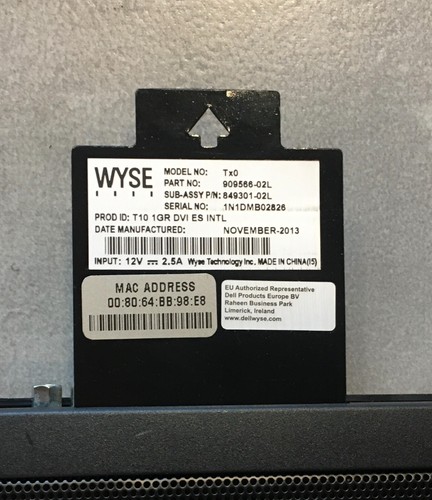 DELL WYSE Thin Client TX0 909566-02L con alimentatore - Foto 2 di 6