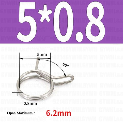 Single & Double Wire Fuel Hose Spring Clips Silicone Pipe Clamps Air Vacuum Tube - Picture 60 of 84