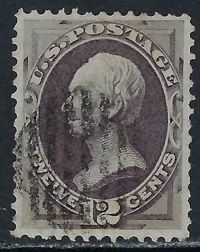 B&D: 1870 U.S. Scott 151 12c arcilla violeta opaca Nat'l Banknote Co. con certificado PF de 1986 - Imagen 1 de 3