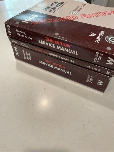 1998 Chevrolet Monte Carlo Lumina Factory Service Repair Manual 3 Volume Set - Picture 6 of 6