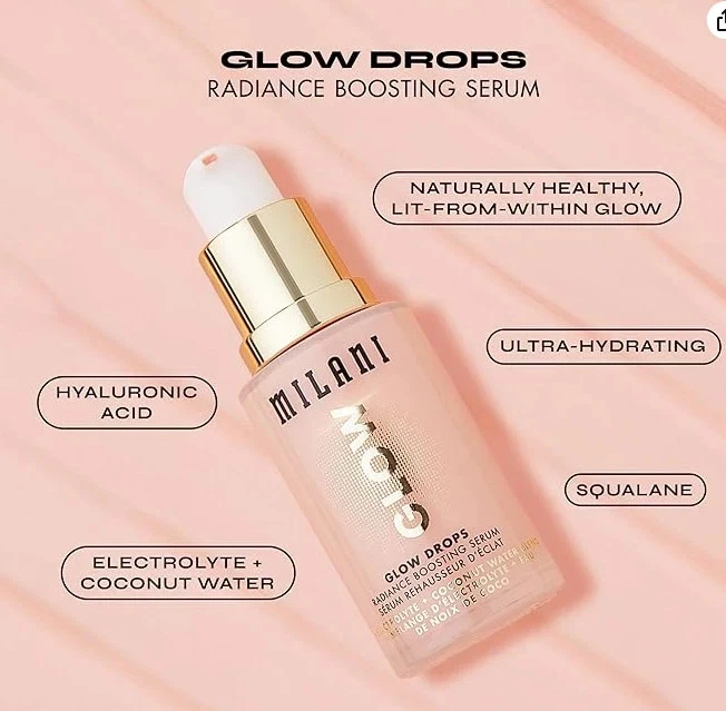 Milani Glow Drops Radiance Boosting Serum-Instantly Hydrate & Illuminate 1 Oz - Image 3 of 4