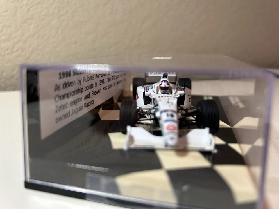 1:43 MINICHAMPS 1998 STEWART FORD SF-2  R.BARRICHELLO 12TH IN 1998 FORMULA 1 MIB - Image 3 of 4