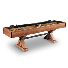Daulton 9-ft Shuffleboard Table for Family Game Rooms with Padded Sidewalls,