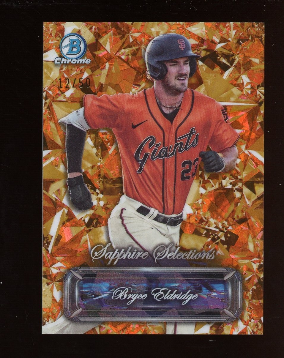2024 Bowman Chrome Sapphire Selections Gold Bryce Eldridge Giants 12/50