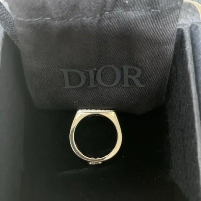 Dior Cannage Motif Silver Ring Limited Season Sale M Size Official