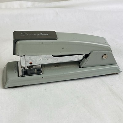 Swingline Metall Schreibtisch Hefter Vintage Made In USA Ganzmetall gebrauchter Zustand