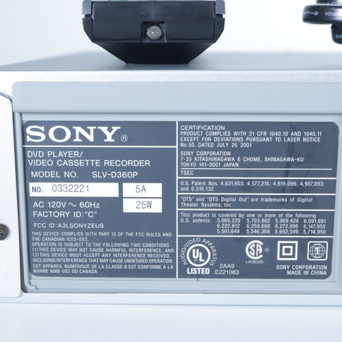 Sony RDR-VX500 VCR DVD Player Recorder Combo VHS Video Player W/ Remote READ - Picture 7 of 9