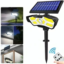 Solar Power 100 LED Light PIR Motion Sensor Outdoor Security Lamp Wall Garden US
