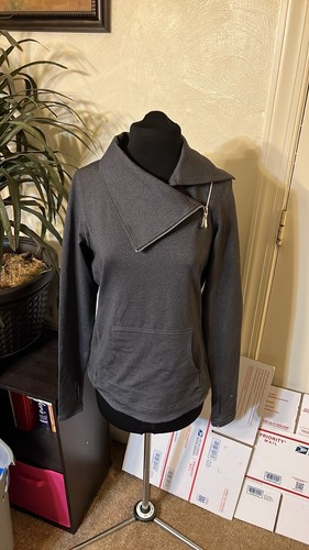 Jofit Jacket Golf Women Small Gray Jumper Zipper Cowl Neck Pullover Active Gym - Picture 2 of 9