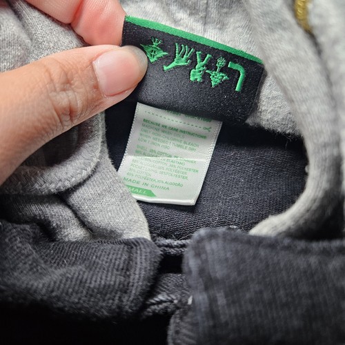 Lifted Research Group Hoodie Jacket Mens Large Black Denim LRG Button - Picture 5 of 12