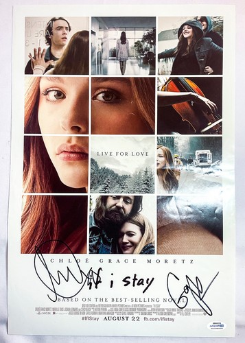 Chloe Moretz Gayle Forman Author Signed Autographed IF I STAY 11x17 Poster ACOA