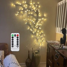 Enchanted Willow Vine Lights with Remote, Christmas Fall Decorations Indoor R...