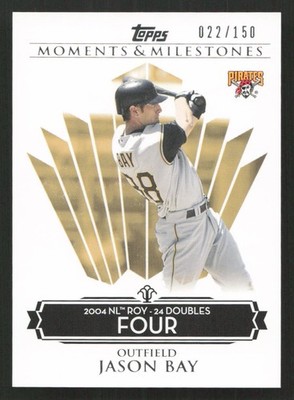 2008 Topps Moments & Milestones Jason Bay #/150 SN #48-4 Card