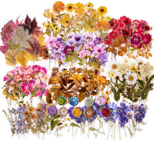 380-Piece Pressed Flower Sticker Set Dried Floral Botanical Stickers for Journal