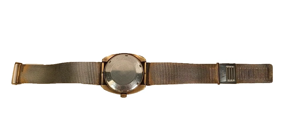 Vintage Bulova Men's Caravelle  Automatic Watch Day/Date Swiss Gold Tone - Image 4 of 4