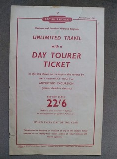 1961 BR Eastern & LMR Handbill Unlimited Travel with a Day Tourer Ticket