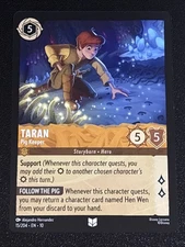 Disney Lorcana Whispers in the Well Taran-Pig Keeper 15/204 NM