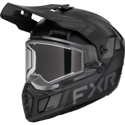 FXR Clutch X Snow Helmet w/Heated Electric Shield Black Ops 3XL
