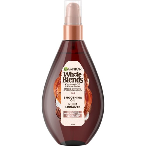 Garnier Whole Blends Smoothing Oil, Coconut Oil & Cocoa Butter Extracts 3.4 F... - 第 1/9 張圖片