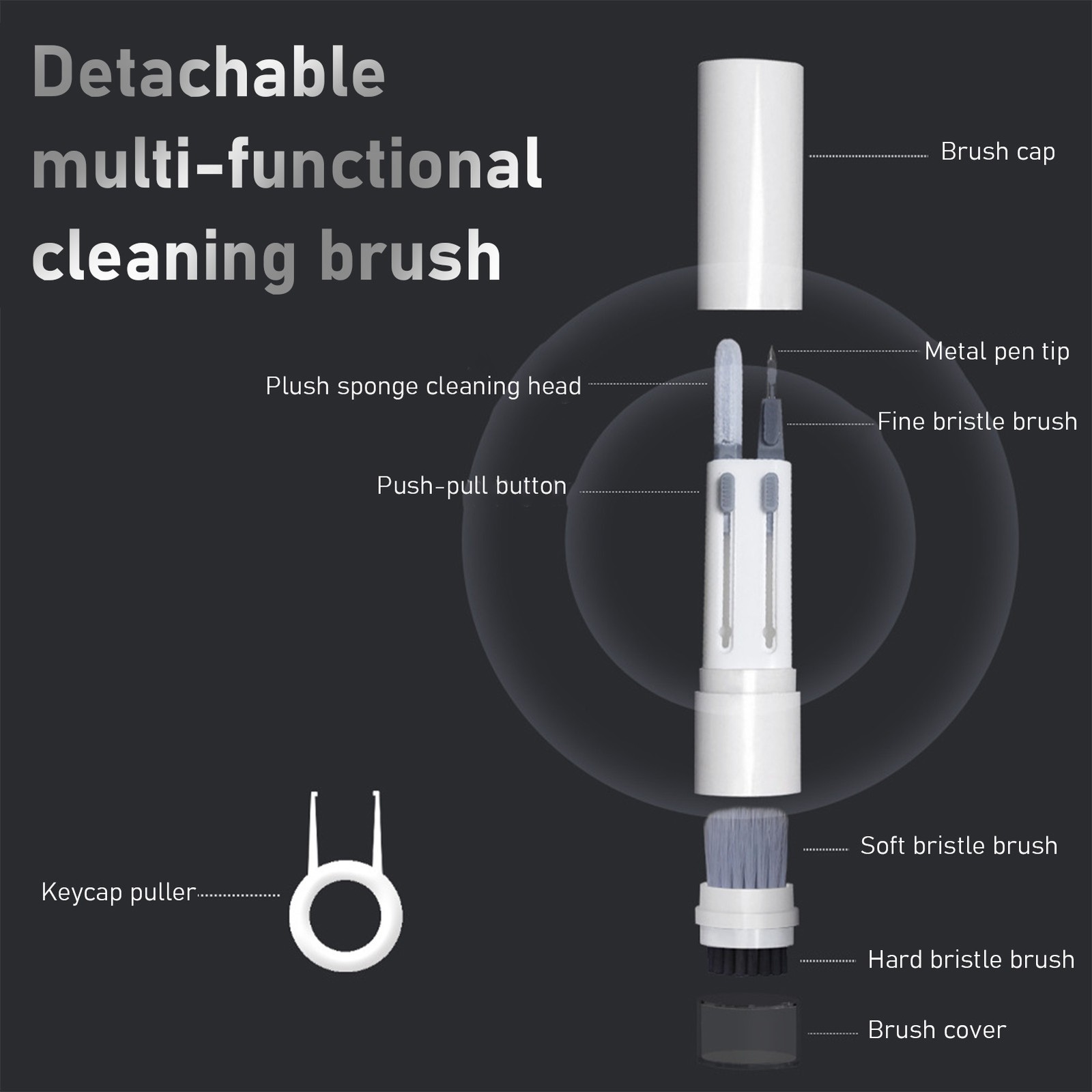 6 In 1 Earbuds Cleaning Kit Earbuds Cleaning Pen With Brush CU