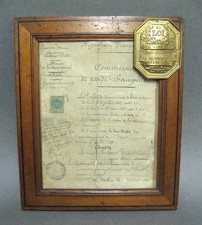 Plaque De Garde Champêtre Et Nomination Datée 1871.
