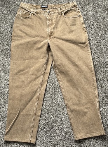 Jeans uomo Lands’ End vintage 100% cotone rovere taglia 36-Made in USA-LEGGI BENE!! - Foto 1 di 8